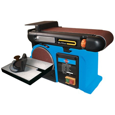 LEMAN - Lijadora Combinada LOPON150 150 mm, Motor 370 W, Mesa Inclinable 45°, Guía de Inglete ±60° (1/3)