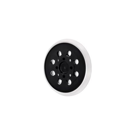 Plateau de ponçage 125 mm – Compatible Bosch PEX 300/400 AE – Vitesse 12000 tr/min – Pour bois et plastique – 8 trous pour aspiration (1/5)