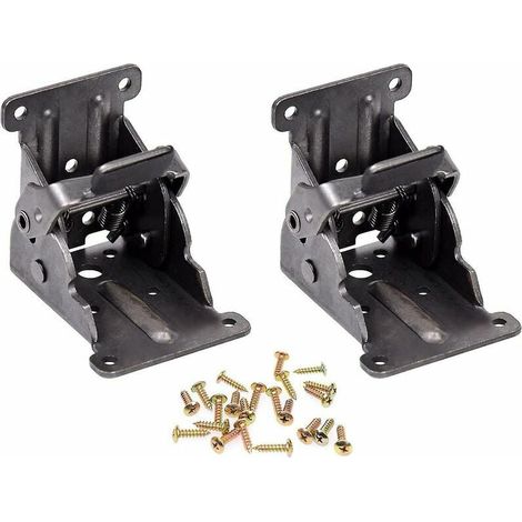 Ulisem set di 2 cerniere autobloccanti per gambe di sostegno pieghevoli, adatte per gambe di tavoli pieghevoli e raccordi a fazzoletto. (1/3)