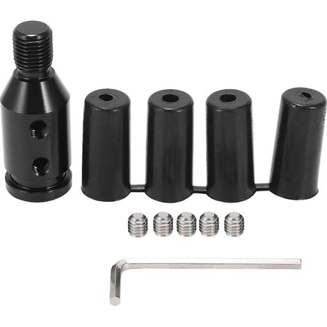 Adaptateur universel en aluminium pour levier de vitesses sans filetage, 12 x 1,25 mm, accessoires auto (noir) (1/5)