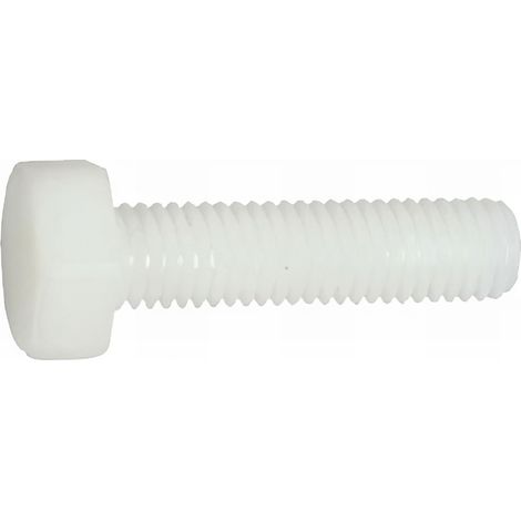 200 Vis métaux tête hexagonale Nylon DIN933 - diamètre 6 mm - Longueur 50 mm mm - Diamètre 6 mm