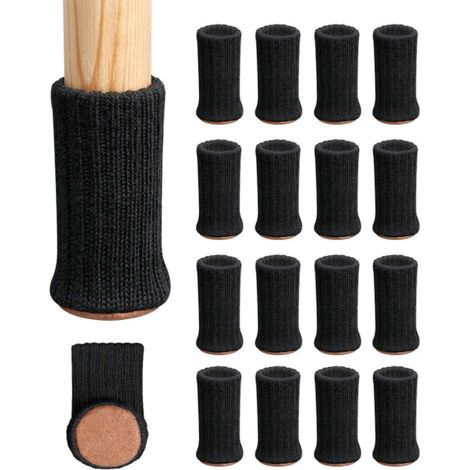 Schwarze elastische Stuhlbeinsocken (16 Stück) (1/4)