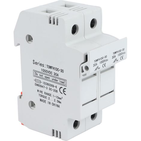 Disjoncteur DC 1000V 2 pôles avec fusibles intégrés - Protection 15A pour systèmes solaires et électriques - Dispositif de sécurité haute tension (1/5)