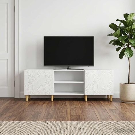 TV-Schränk 150 x 31 x 50 cm Hochglanz Weiß Holzwerkstoff (1/5)