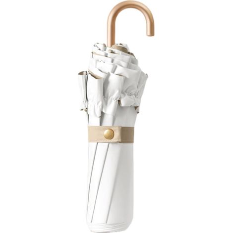 Parapluie pliant anti-UV, compact et portable, pour femme, homme ou enfant, couleur unie. Idéal mariage ou golf. (1/5)