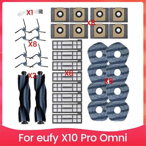 Kit de 35 pièces comprenant une brosse, un filtre et une lingette de nettoyage pour aspirateur X10 Pro Omni - Accessoires et pièces de rechange (1/5)