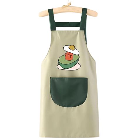 DELANTAL CON ESTAMPADO DE AGUACATE DELANTAL CON ESTAMPADO DE AGUACATE COLOR CREMA