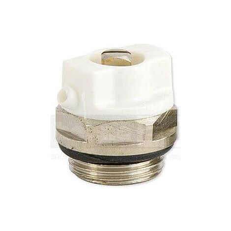 Entlüftungsventil 3/8'' - drehbar - Messing vernickelt - mit O-Ring selbstdichtend