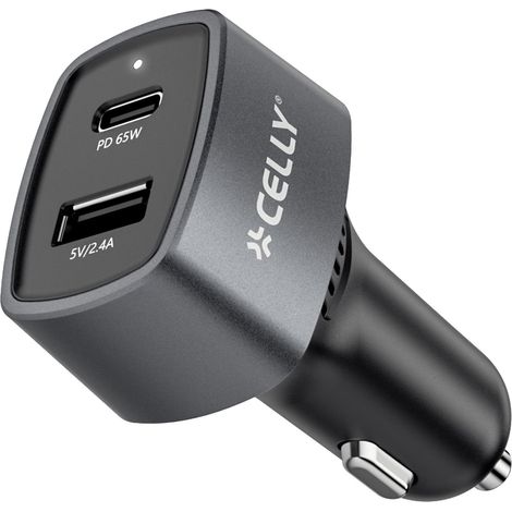Car charger 1xusb c pd 1xusb a 65w