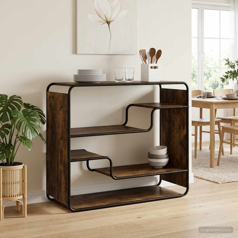 Aparador Roble Ahumado 98 x 37,5 x 75,5 cm Madera de ingeniería (1/4)