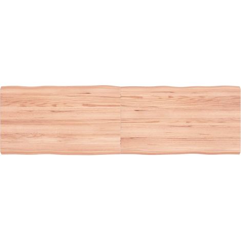 Tischplatte 140x40x(2-4) cm Massivholz Behandelt Baumkante