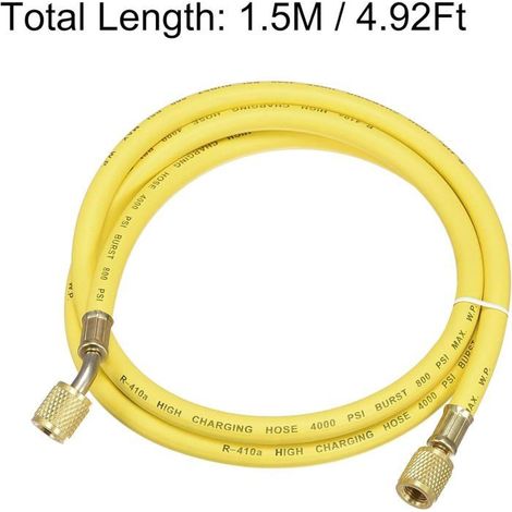 Tuyau flexible pour climatiseur - PZCC - 1,5 m (4,92 pi) - Filetage 1/4 SAE - 800 PSI - Caoutchouc & laiton (1/4)