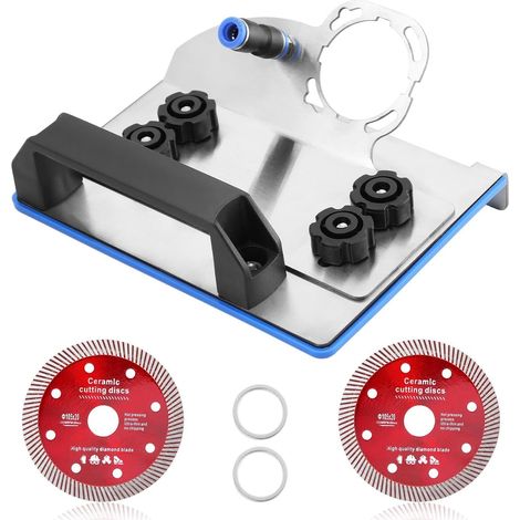 45 Degree Tile Chamfering Tool, Angle Grinder Tool with Stand for Tile 45° Chamfer Cutting, 100-Type Universal 45 Degree Cutting Bracket Chamfering Stand Type Angle Grinder Attachments (1/5)