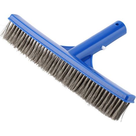 Brosse de piscine en acier inoxydable - Qualité professionnelle - Kit de nettoyage avec aspirateur de poussière (1/4)