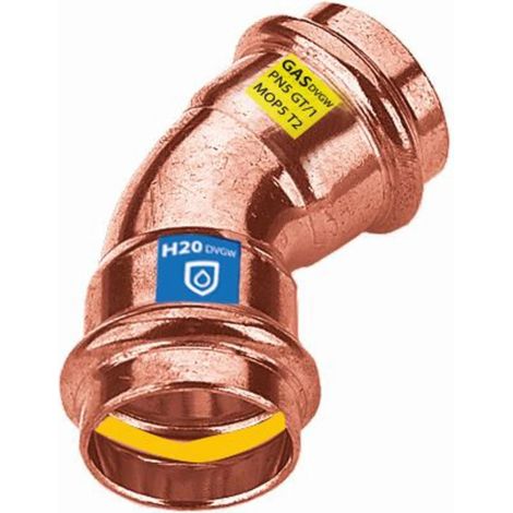 Coude 45° 22 mm I/I raccord combiné Frabo DVGW