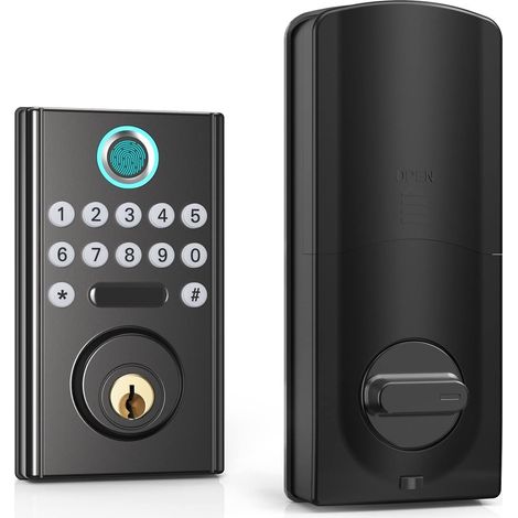 Serrure de porte intelligente Serrure de porte d'entrée sans clé intelligente poignée de traction ensemble bouton serrures d'empreintes digitales numériques for la sécurité meubles d'hôtel de bureau à (1/5)