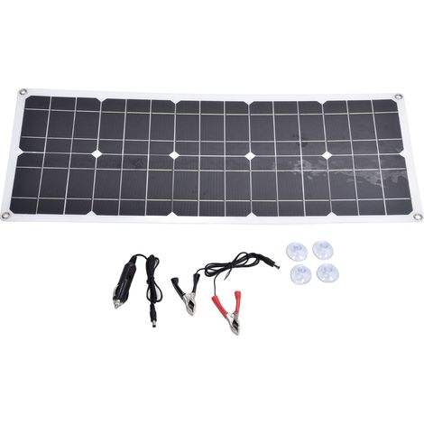 Panneau solaire 50W flexible silicium monocristallin double USB chargeur extérieur (1/5)