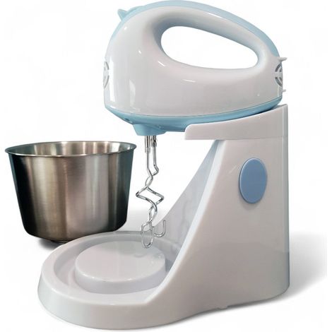 Batidora con batidor y bol de acero inoxidable 150 vatios con 5 velocidades (1/5)