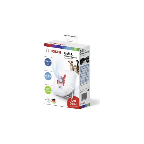 Set di 4 sacchetti anti-odor speciali per l'aspirapolvere Bosch 17002915