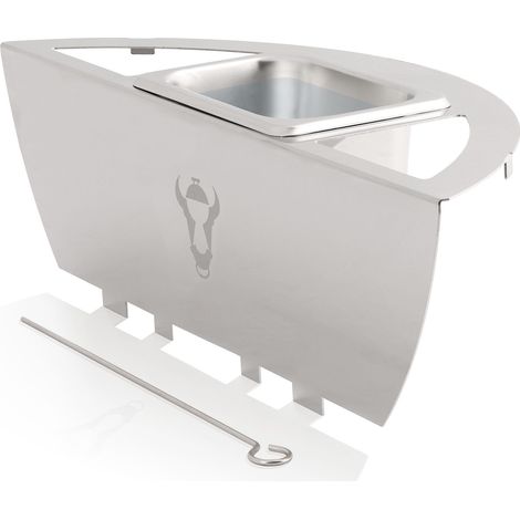 BBQ-Toro Premium Inserto per affumicatore in acciaio inox Midland per griglia a bollitore Ã˜ 57 cm