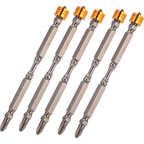 Tournevis Embout 5 Pièces Acier Allié Serrage Vis avec Aimant Coil Anti-Dérapant Outillage Manuels (1/5)