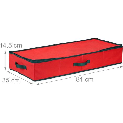 Organizador de almacenamiento para rollos de papel de regalo debajo de la cama 60 x 30 x 30 cm con prácticos bolsillos de tela gris 130016256 (1/4)