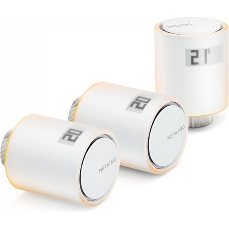 Netatmo Pack de Trois Vannes Thermostatiques Blanc (1/4)