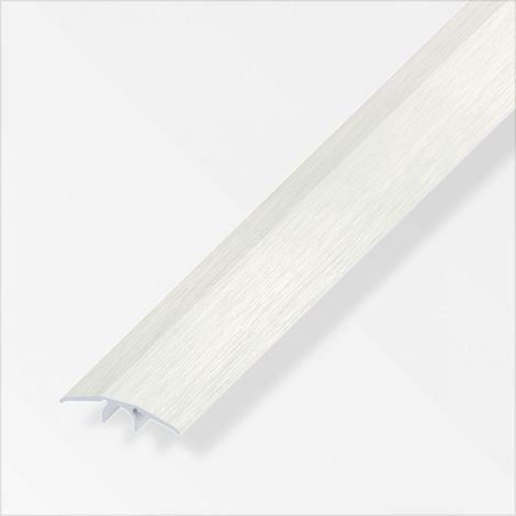 alfer Übergangs-Profil 1 m, 33 mm Alu eloxiert gebürstet Edelstahl Optik Profil (1/2)