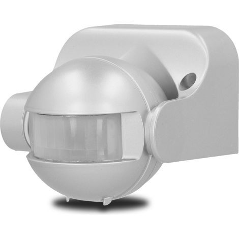 Unitec Bewegungsmelder silber für bis zu 1200 Watt, 180 Grad, IP44 Bewegungsmelder