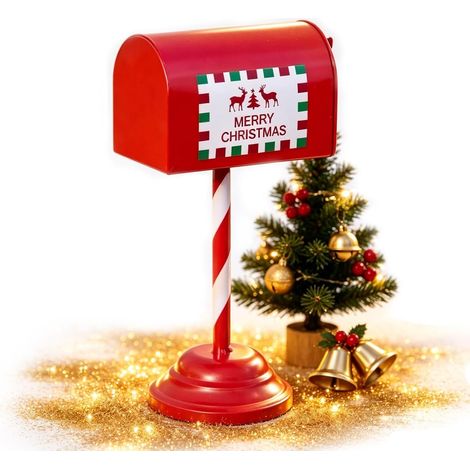 Buzón de correo retro de metal de Papá Noel con (1/5)