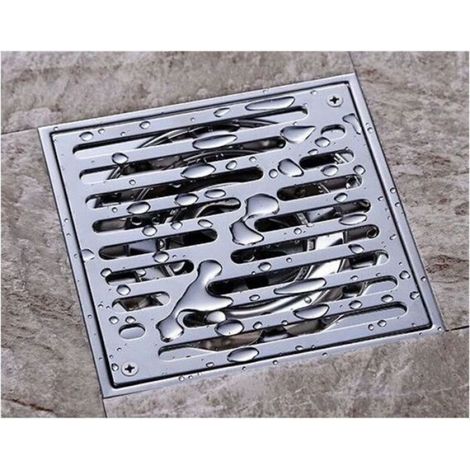 Siphon sol inox carré 150×150 mm – anti-odeurs – salle de bain, douche (1/3)