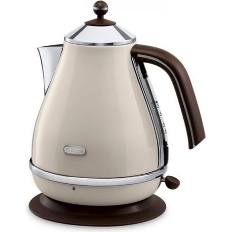 Bouilloire Electrique Icona Vintage - DELONGHI - KBOV 2001.BG - 1.7 L - Résistance cachée en inox (1/4)