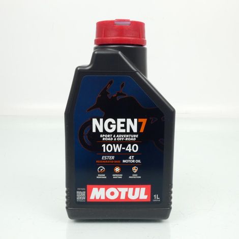 Lubrifiant huile Motul NGEN 7 10W40 1L pour moto route tout