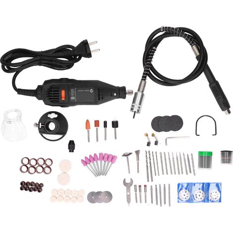 130-W-Mini-Elektroschleifer-Set, variable Drehzahl 8000–30000 U/min, Gravier-, Polier- und Schneidwerkzeug, Set mit Spannfutter, 220-V-EU-Stecker (1/5)