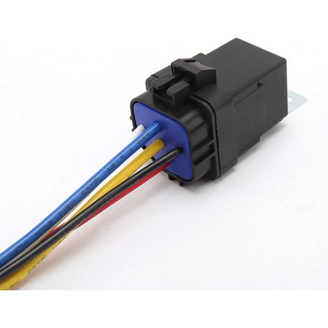5-pin waterproof integrated automotive relay, 24V 5-pin 40A/30A. (1/4)
