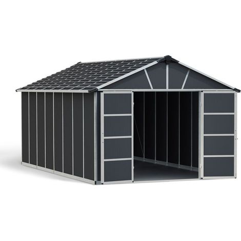 Abri de jardin 11x17.2 pieds gris anthracite avec plancher - Palram - 705723 (1/5)
