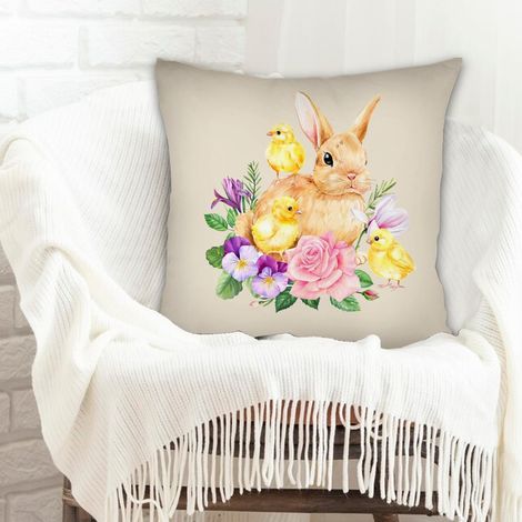 Housse de coussin décorative salon cachée zippée pour canapé ou lit décoration de la saint-valentin (1/5)