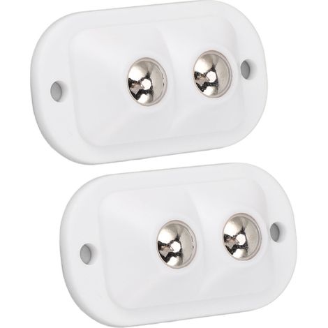 Lot de 12 mini disques adhésifs doubles, pratiques, silencieux, rotation à 360°, auto-adhésifs, pour appareils de cuisine et meubles, blancs (1/5)