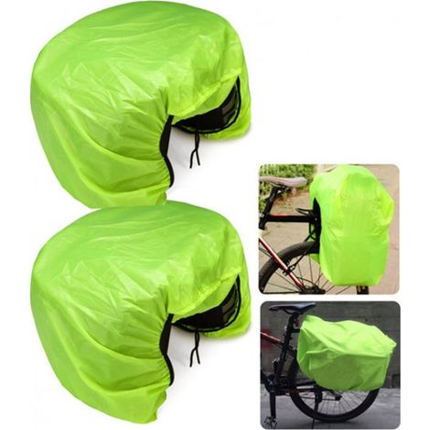 Set di 2 pezzi per la copertura antipioggia della bicicletta, copertura impermeabile per sella con protezione dalla pioggia, borsa doppia per bicicletta, borsa impermeabile per portapacchi. (1/5)