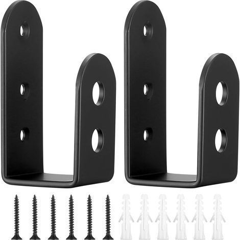 2 Supports de Serrure de Porte en Acier en Forme de U, pour Renforcement des Portes de Grange, Garage et Atelier (1/5)