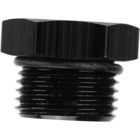 Adaptateur de bouchon d'obturation mâle hexagonal en acier universel 4000 PSI noir pour véhicule AN8 (1/5)