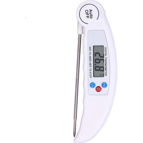Zerodeko Thermomètre Numérique à Viande Pliable en Acier (1/5)