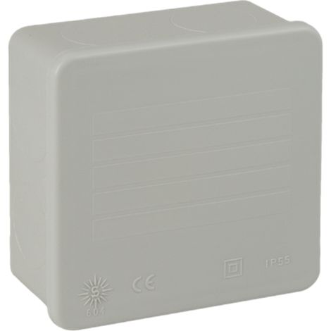 Caja estanca cuadrada de conexión sin conos IP55/IK07 80x80x35mm/90x90x40mm con tapa de cierre a presión SOLERA 604C (1/2)