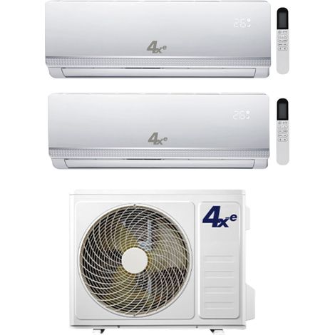 4XE Climatizzatore Dual Split serie Winter 9+12 Btu con Winter Dual 14 Inverter R-32 Wi-Fi Optional Classe A++