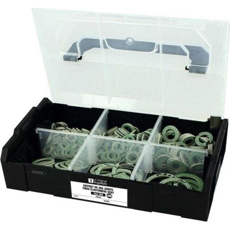 Coffret L-BOXX de 280 joints fibre élastomère vert Jarnon