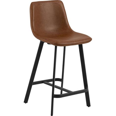 Sgabello da bar Oregon in ecopelle stile retrò, modello brandy loft. (1/5)