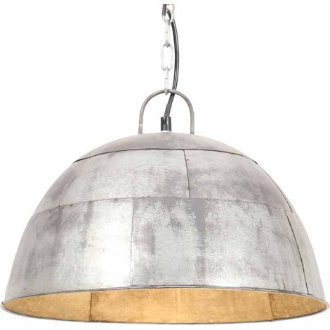 Hängelampe Vintage Industriestil 25 W Silbern Rund 41 cm E27