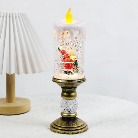 Boîte à Musique - Lumière de Bougie Cristal - Décoration de Noël - Pour Bureau Étagère Salon - 1 Pièce (1/3)