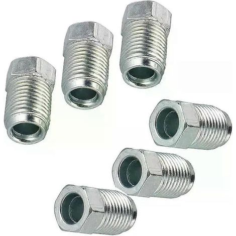Kit de raccords métriques M12 mm x 1 mm, raccords union argentés, tuyau Master 3/16, 6 pièces, accessoires, connecteur de câble de frein, neuf - JXLGV (1/5)