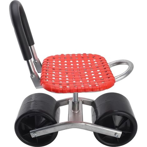 Chariot de Jardin Roulant Siège Pivotant à 360 Degrés Siège Roulant pour Jardinage avec 2 Roues Hauteur Réglable de 22 à 35 CM pour Champ de Plantation,Jardinage(Charge Maximale 145 KG) (1/5)